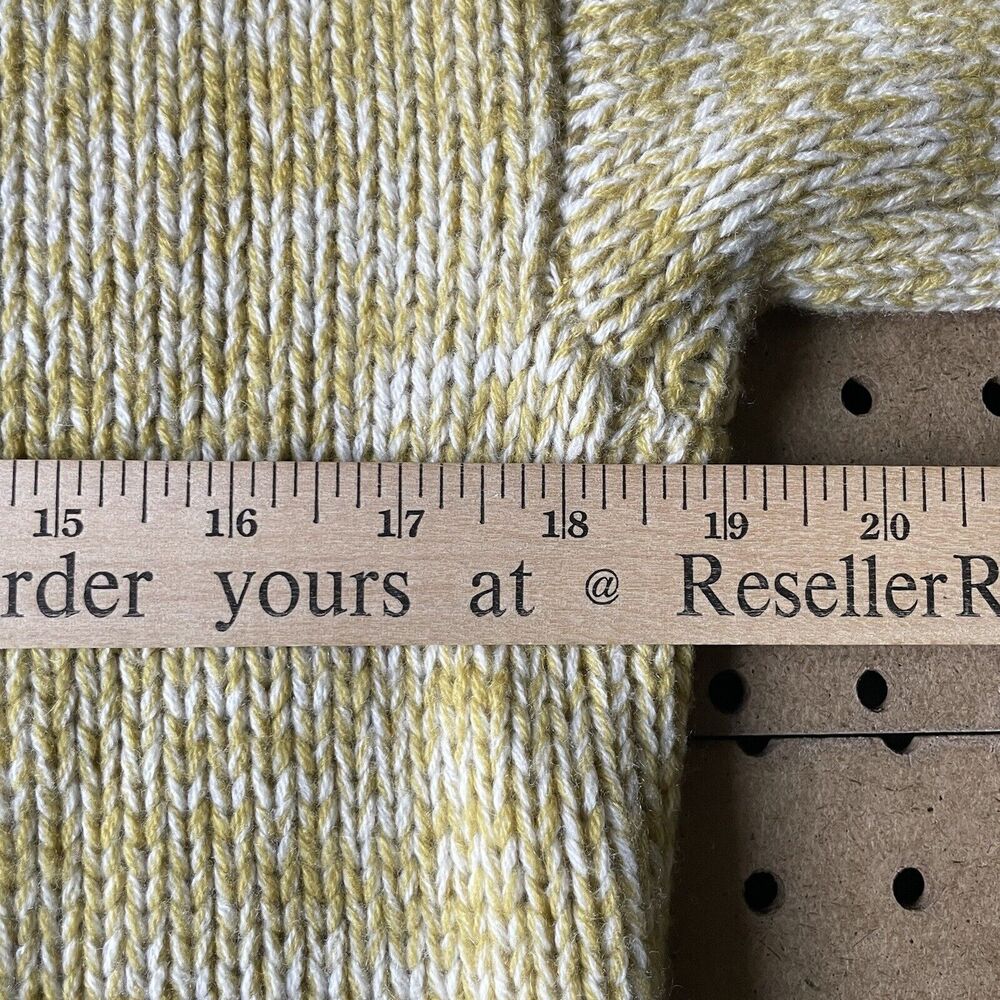 NWOT Vince Sweater Womens XXS Yellow Marled Wool & Cashmere Moss Glow Relaxed - Picture 10 of 12